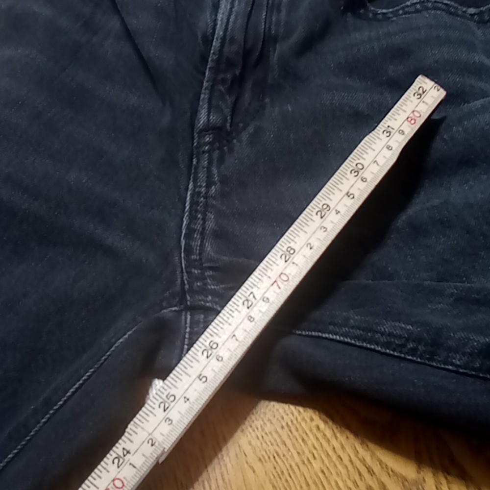 AMERICAN EAGLE Jeans 0 SHORT Womens MOM Denim FADED BLACK Preowned Distressed - Picture 4 of 9
